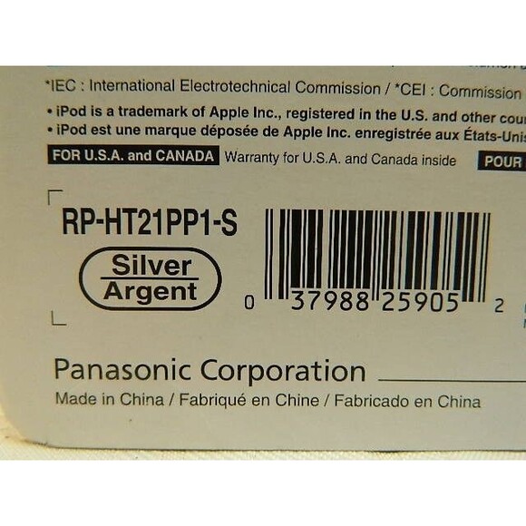 Panasonic NEW Comfort Fit RP-HT21 Stereo Headphones For iPod MP3 CD 3.5 mm Plug - Picture 10 of 10